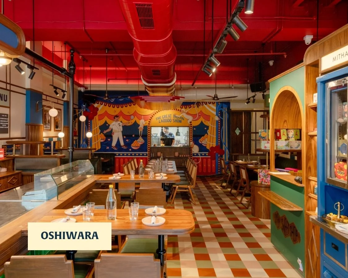 Contemporary Indian sweets and desserts at Bombay Sweet Shop in Fort